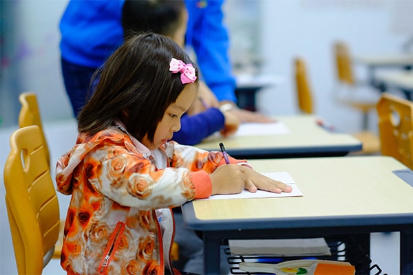 Teacher mentoring students